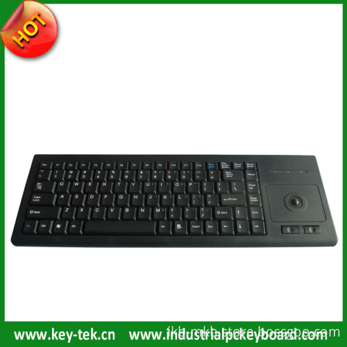 Super-Slim Desk Top Plastic Keyboard with Trackball